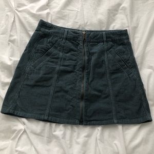 Blue American Eagle High Rise Corduroy Skirt